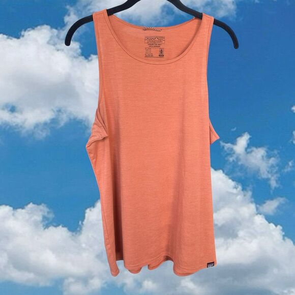 PATAGONIA Womens XL Capilene Cool Daily Stretch Performance Tank Orange - Picture 1 of 8